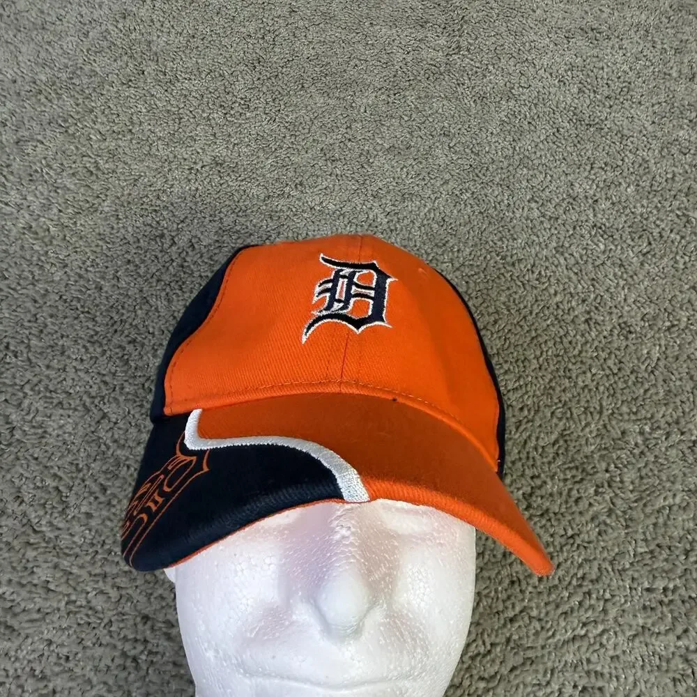 Detroit TigersHat Cap Strap Back Kids One Size Orange MLB Baseball